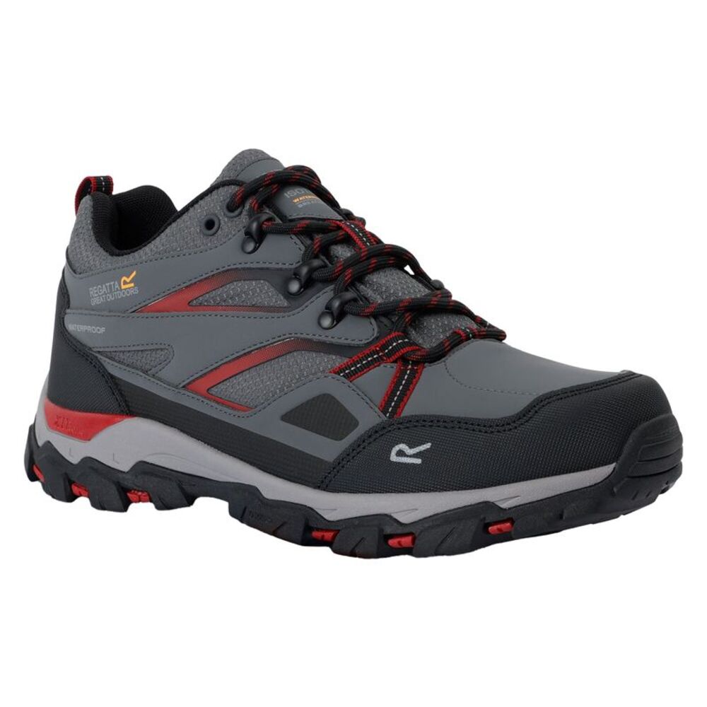 Regatta Mens Holcombe 3 Low Walking Boots / Briar/Rio Red